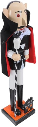 DECHOUS Halloween Nutcracker Wooden Soldier Figure Spooky Holiday Decorations for Tabletop Party Supplies Indoor Home Use