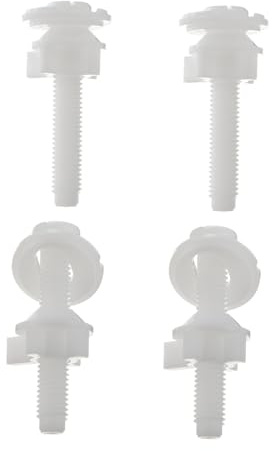 HAMPPLIES 4 pezzi di Fissaggio in Plastica Bianca per Copriwater e Resistenti Facili da Installare e Smontare per Sostituzione Sedile Wc di Piccole Dimensioni
