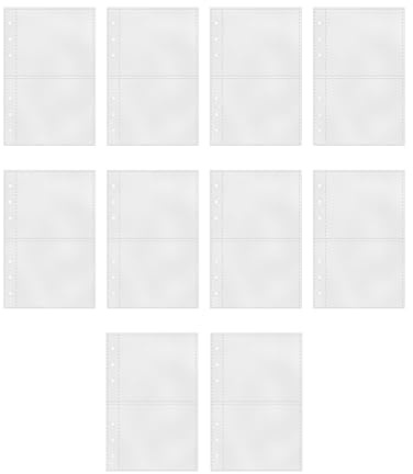 Gkumgwo Intercalaires A6 Pour Planificateur - 10 Pages Organisatrices Autocollants Inserts Classeur - Pochettes Lisses pour Organisateur d'Argent Cartes de Crédit Photos Cartes Postales - Étude