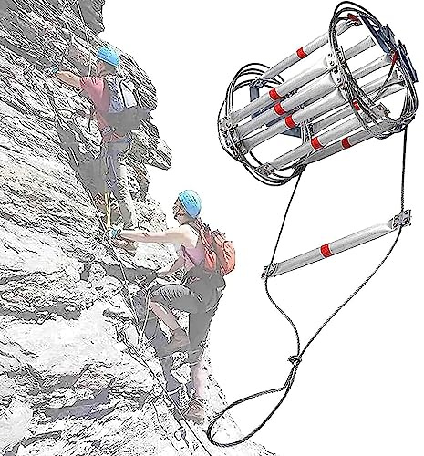 Scala di Emergenza, Scala di Emergenza Esterna, Corda, Scala di Sicurezza Multifunzionale con moschettoni, ignifuga, Scala di Emergenza