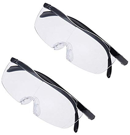 Angzhili 2 Pairs Big Vision Magnifying Glasses 160 Times Magnifying Eyewear