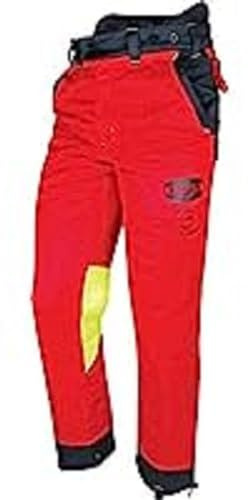Solidur AUPARE - Pantalon de Sécurité pour Tronçonneuse Authentique - Type A Classe 1 - Confort et Protection Exceptionnels - Taille 3XL - Rouge