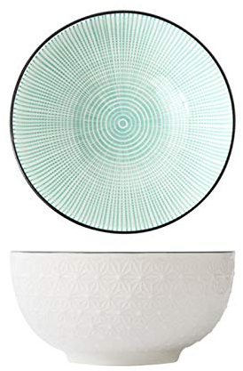 LYXIANG Porcelaine Ramen Soup Bol, 4 * 1000Ml pour Udon, Pâtes, Pho, Soba, Céréales Et Salade, Style Traditionnel Bols De Mélange À La Main Traditionnel,A