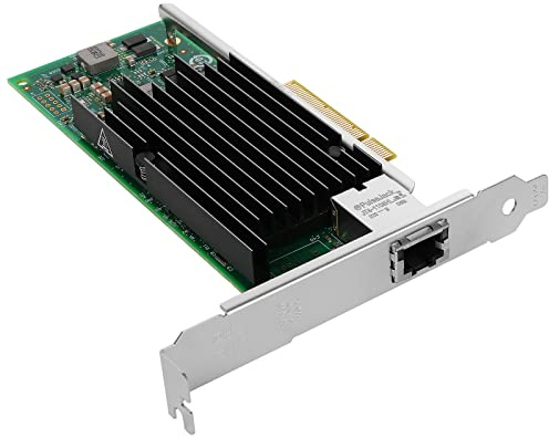 Euqvos PCIe Ethernet Network Card for Intel X540-T1 X540 Chipset PCIe 2.1 x8 10Gb Single Port RJ45 LAN Card Support Windows Server/Windows/Linux/VMware/ESX