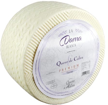 QUESOS LA ALDEA | Queso Artesano de Cabra Tierno | De leche pasteurizada de cabra | Origen Castilla-La Mancha para ensalada, tapas y cocina | Perfecto para Pack quesos gourmet (Entero de 3 kg)