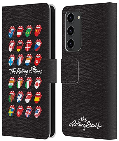Head Case Designs Officially Licensed The Rolling Stones Flag Poster Licks Collection Leather Wallet Case Compatible with Samsung Galaxy S23+ 5G