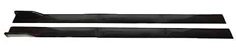 Sidokjolar För bilar 1 Par 2M Universal Sidokjolar Extension Rocker Panels Läppdelare För Civic ABS Bil Exteriör Tillbehör Bil Styling Sidokjol(B-Model Black)