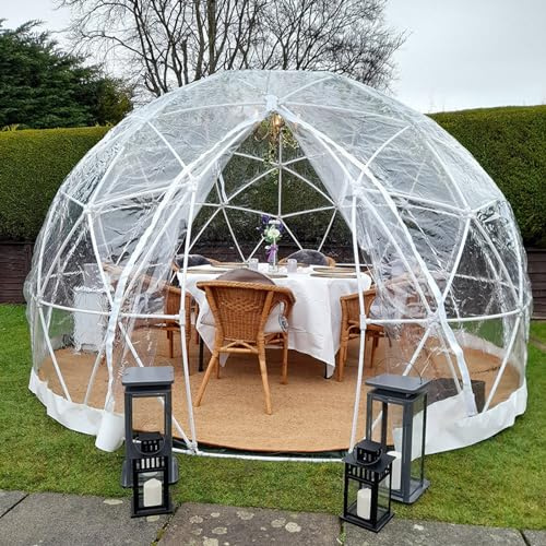 WDDEYYDS Tienda de Burbujas para Acampar al Aire Libre, cúpula de 12 pies para 4-6 Personas, Invernadero de jardín, Dosel Transparente para reunión de Fiestas