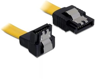 EVURU 18 Pulgadas Directamente hacia Abajo en ángulo 6GB / S SATA3 De Serie Datos de ATA Cable con pestillo Compatible with PC SATA 3.0 SATAIII 6 Disco de Disco Duro GBPS, SSD