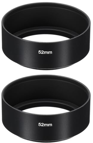 PATIKIL 52mm Paraluce, 2pz Superficie Opaca Standard Antiriflesso Interno per Obiettivo Fotocamera, Nero