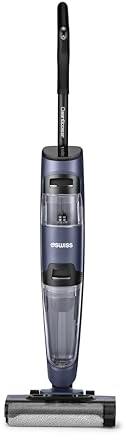 4SWISS VC024 Nass Trockensauger, All-in-One Saugwischer Kabellos mit Wischfunktion, LED-Display, Selbstreinigung, 39 min Laufzeit, Für Hartböden, Teppiche, Allergiker, Haustierbesitzer, Akku-betrieben