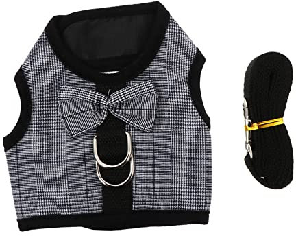 SEWOART Hase Anzug Leine Geschirr Mit Kaninchenstreifen Kaninchenanzug Und Leine Satz Für Kleintiere Einfach Zu Reinigen