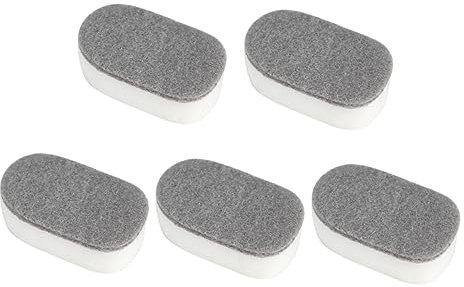SEWOART 5piezas Paquete Esponjas De Cocina Dobles Cara Gris y Blanco Almohadillas para Fregar Hogar Limpieza Efectiva y Absorción Alta para Platos y Superficies