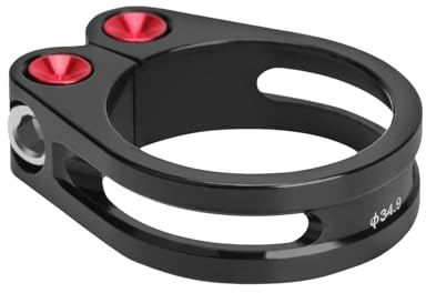 Sattelklemme, Sattelrohrclip aus Aluminiumlegierung, 31,8 mm Sattelstützenklemme, 34,9 mm Sattelstützenklemme, Schnellspann-Sattelklemme, schwarzer Sattelstützenklemmring, Fahrrad-Sattelstützenklemme,