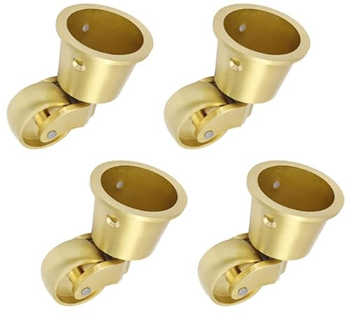 Ruedas Giratorias De Repuesto Ruedas Giratorias for Carros Ruedas Giratorias De Latón Macizo,Rueda Móvil Pequeña for Carro De Mesa for Muebles,Ajuste Estilo Taza,Capacidad De Carga 330Lbs/150Kg,con To