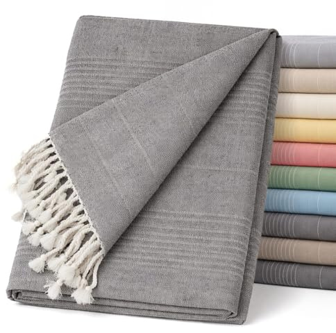 ECOMMERC3 Mehrzweck-Tagesdecke, Größe 180 x 260 cm, sowohl für Sofa als auch Bett, Mehrzweck-Tagesdecke, braun, dekorative Tagesdecke für Sofa, Bett, Sofaüberwurf, leicht und elegant