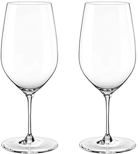 Mxxephemer Copas de Vino Tinto Copas de Vino Grandes Sopladas a Mano Juego de 2 Copas de Vino Tinto Transparente Cata de vinos para Bodas Cristalería (Color: A) (B)