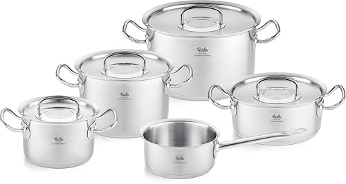 Fissler Original-Profi Collection Retro/limitiertes Edelstahl-Kochtopfset, 5-teilig, inkl. Metall-Deckel - Induktion