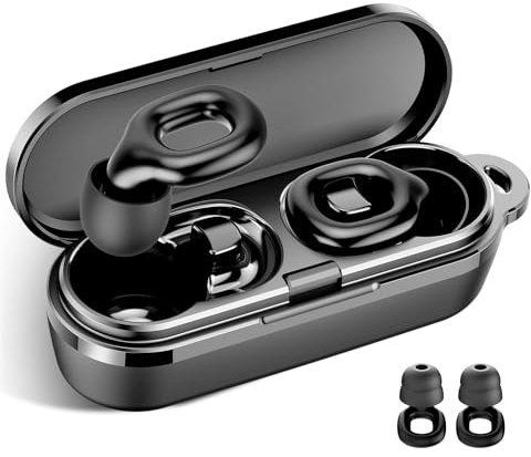 IDE11 Ear Plugs - 35dB Soft Silicone Noise Reduction Earplugs with 7 Ear Tips(XS/S/M/L) and Carrying Case, Reusable Hearing Protection Earplugs for Sleep, Travel, Concerts, Work, Deep Focus, Black