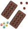2 Pezzi Stampi per Cioccolatini Stampo in Silicone Cilindro a 15 Cavità Stampo Cilindrico in Silicone per Torta Tartufi Pralinati