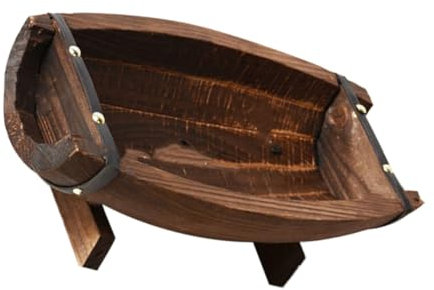 ibasenice Plateau Décoratif Forme De Bateau Jardinière Demi-tonneau pour Plantes Pot à Orchidées