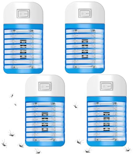 AILEDA Lampada Antizanzare Elettrica,Presa Repellente, per Zanzare,Zanzare Mosche con Luce UV LED Silenziosa,per Falene, Mosche, Interni Camera da Letto Cucina,adatto per uso domestico