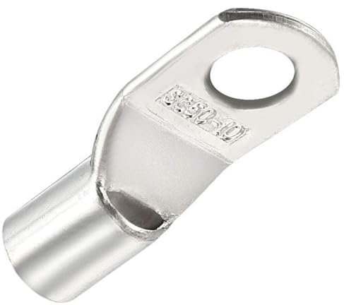 TOP-VIGOR 5Pcs 1 AWG Copper Wire Lug SC50-10, Crimp Ring Terminals Cable Lugs Bolt Hole, Battery Cable Ends Eyelets Connectors for Car Boat Auto Electrical Use