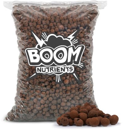 Arcilla Expandida Boom Nutrients 6 L – Bolas de Arcilla para Drenaje, Aireación y Cultivo Hidropónico – Sustrato Inerte para Plantas, Macetas y Jardinería
