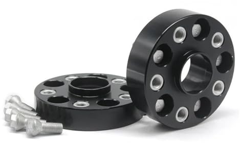 2 Stück Für TT Für Q3 R8 Für A3 Für A6 20 25 30 35 40 50 60mm PCD 5x11 2 57.1mm Auto Rad Spacer Adapter Aluminium Legierung Distanzscheiben Spurplatten(2PCD 40mm Black)