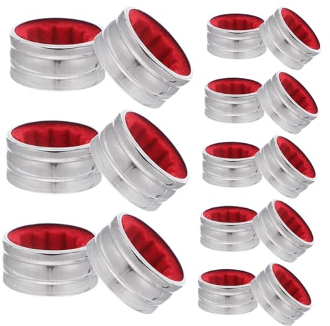 LIGIGWASH 30pcs Stainless Steel Wine Bottle Collars with Felt Lining Drip Catcher Rings for Kitchen Bar Parties Anti-Overflow Wine Drop Stoppers
