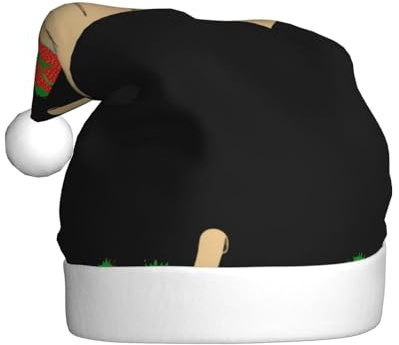 YYHHAOFA Big strawberries in the fruit basket Pattern Christmas Hat for Adult Making It a Fun and Durable Gift for Men and Women