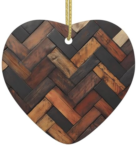 YYHWHJDE Colgante de cerámica con estampado de madera dispersa, decoración de interiores, regalo para festivales