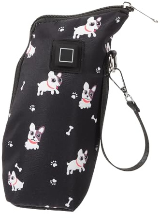 CATIEBYE Tragbarer Babyflaschenwärmer Milchflaschenwärmer Überzug mit USB Heizung und Polyester Abdeckung Schwarz Praktisches Warmhalten Unterwegs für Auto und Zuhause