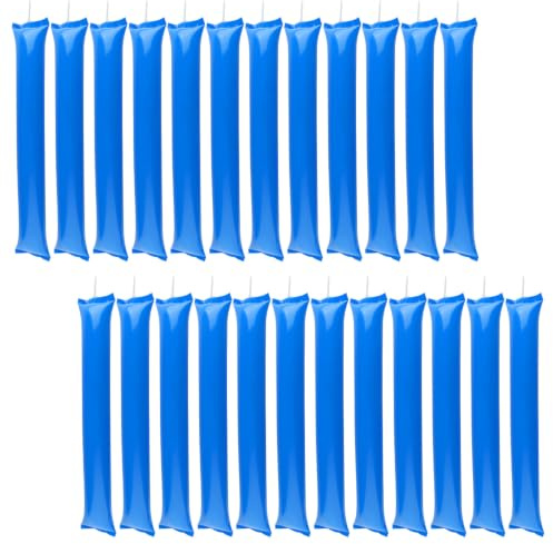 Gaomumu Inflatable Clapping Sticks, Reusable Thunder Noisemakers Pack of 24 | Cheering sticks, easy to inflate with straw, for sports events and celebrations, durable plastic.