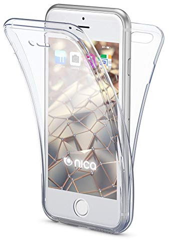 NALIA 360 Grad Handyhülle kompatibel mit iPhone 6 6S, Full Cover Vorne & Hinten Rundum Doppel-Schutz, Dünnes Ganzkörper Case Silikon Etui, Transparente Display Schutz-Hülle & Rückseite - Transparent
