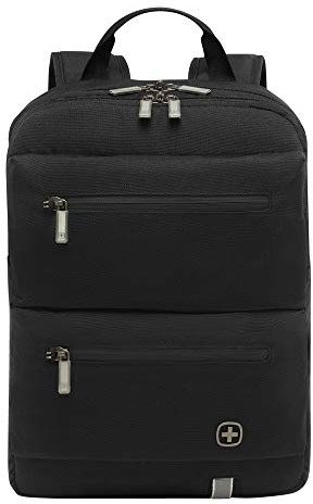 WENGER CityMove Laptop-Rucksack, Kompakt, Notebook bis 14 Zoll, Tablet bis 10 Zoll, 12 l, Damen Herren, Business Uni Schule Reisen, Schwarz, 605076