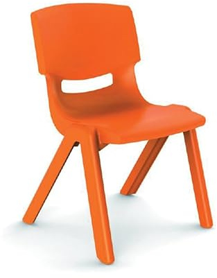 Sedia per Bambini Scuola Infanzia/Primaria H 35,5 cm. Arancione Per Ambienti Scolastici Innovativi