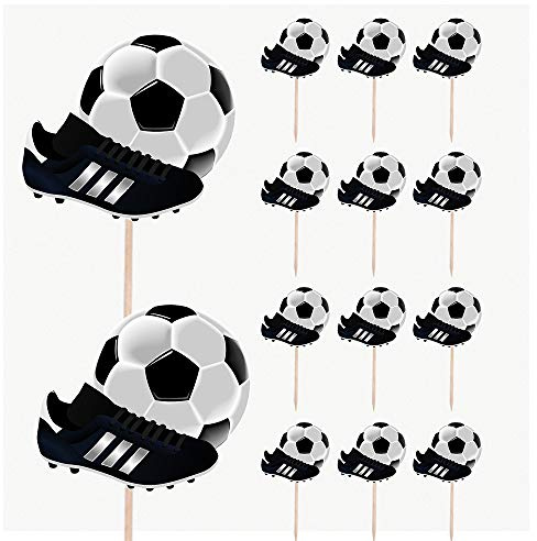 AK Giftshop Football Birthday Party Food Cupcakes Picks Decorations Toppers (Pack of 14)