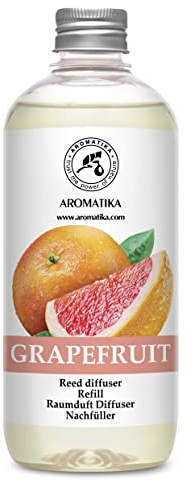 Recarga Difusor de Caña Toronja 500 ml - 100% Puro y Natural Aceite Esencial para Cuartos - Hogares - Oficinas - Boutiques - Fragancias de Ambiente y Duraderas