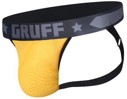 Gruff Pup Impact Jockstrap mit Bulge-Boost, gelb, X-Large