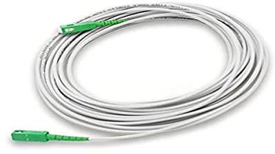 PRENDELUZ Cable de fibra óptica monomodo simplex 9/125, 20 m, SC/APC, OS2, blanco - Ideal para redes de alta velocidad y comunicación a larga distancia.