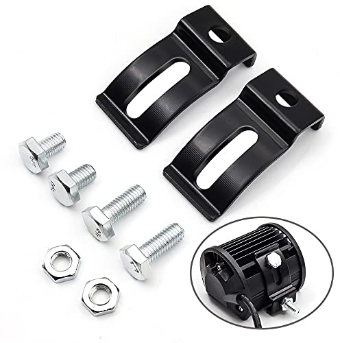 2PCS Soportes de Montaje de Barra de Luz LED,Universal Ajustable Soporte de Montaje Deslizante,Kit de Soporte Lateral para Luces Antiniebla 4x4, Luces de Trabajo de 4 a 52 Pulgadas