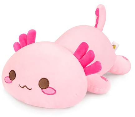 Onsoyours Cute Axolotl Plush, Soft Stuffed Animal Salamander Plush Pillow, Kawaii Plush Toy for Kids (Pink Axolotl A, 13)