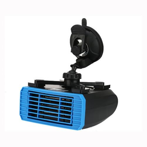 TOTMOX 12V 150W Autoheizung, Heißer und Kalter Wind, 360° drehbar, Scheibenentfroster, Multifunktionale Autoheizung - Saugnapf