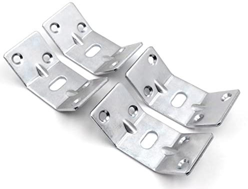 Design61 Lot de 4 ferrures d'angle pour meuble en acier 74,5 mm x 34,5 mm