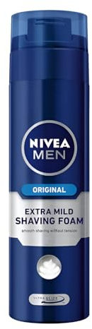 Nivea Shaving Foam for Mooth and Comfortable Shave With Moisturizers and Nourishing Vitamins to Prevent Skin From Drying Out and Tightening 200ml Original Mild (Pack of 4)