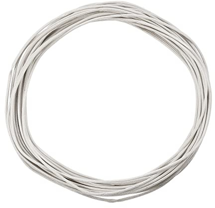 Rebower Silicone Fiberglass Sleeve Insulated Cable Protection Tube [for High-Temperature Applications] - 10M-1mm / White