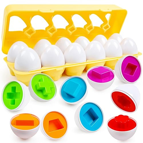 YIQOGAME Montessori Spielzeug Passende Eier,Lernspiel für Kinder | Pädagogisches Spiel zur Entwicklung von Hand-Augen-Koordination und Kognitiven Fähigkeiten