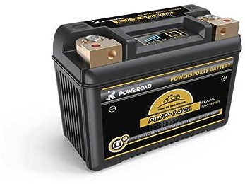Batería de moto Poweroad de litio y fosfato de hierro PLFP-14BL (YB14L-B2) – 12 V 48 Wh 280 A – Dimensiones: 134 x 65 x 92 mm para Suzuki DR800ST 800 1992