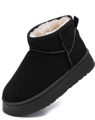 YUHITYGZGS Botas Mujer Invierno, Clásicos Australianas Impermeable Peluche Forro Botines, Con Pelo Botas de Nieve Botines Zapatos para Interior Exterior